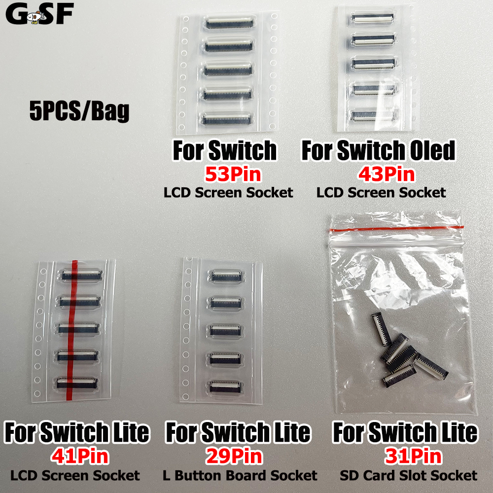 Push Fit Connector - 5 قطعة شاشة LCD جديدة FPC