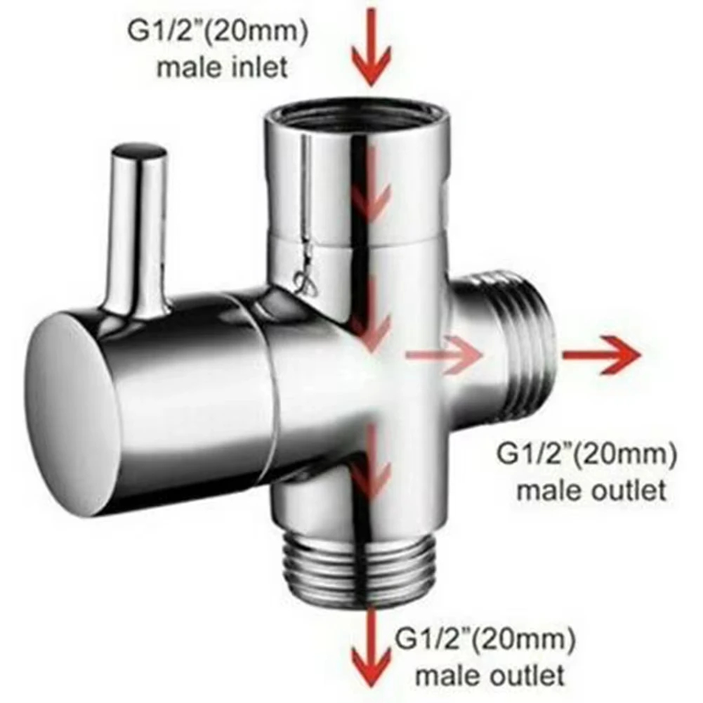 Shower Valve Cartridge - G1/2in 3 طريقة محول صمام T-محول