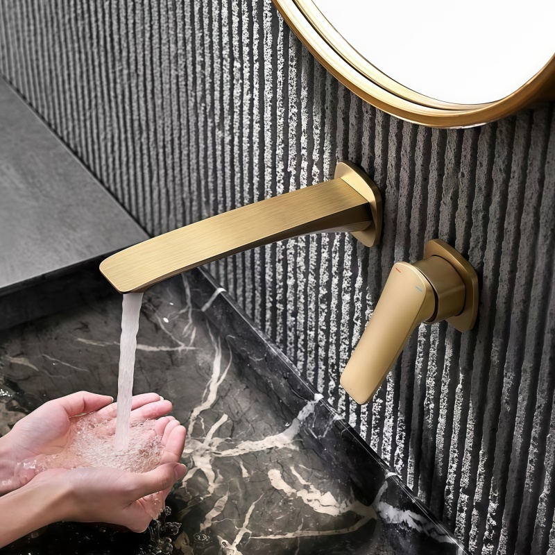 Basin Mixer Cartridge - خلاط حوض حمام ذهبي مخفي بقلب