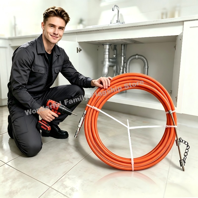 Drain Snake Flexible - مجموعة أدوات تسليك المجاري المرنة -