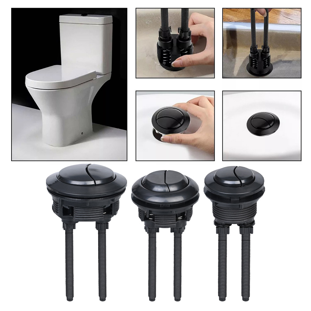 Toilet Fill Valve - أسود المرحاض دافق زر 38 مللي