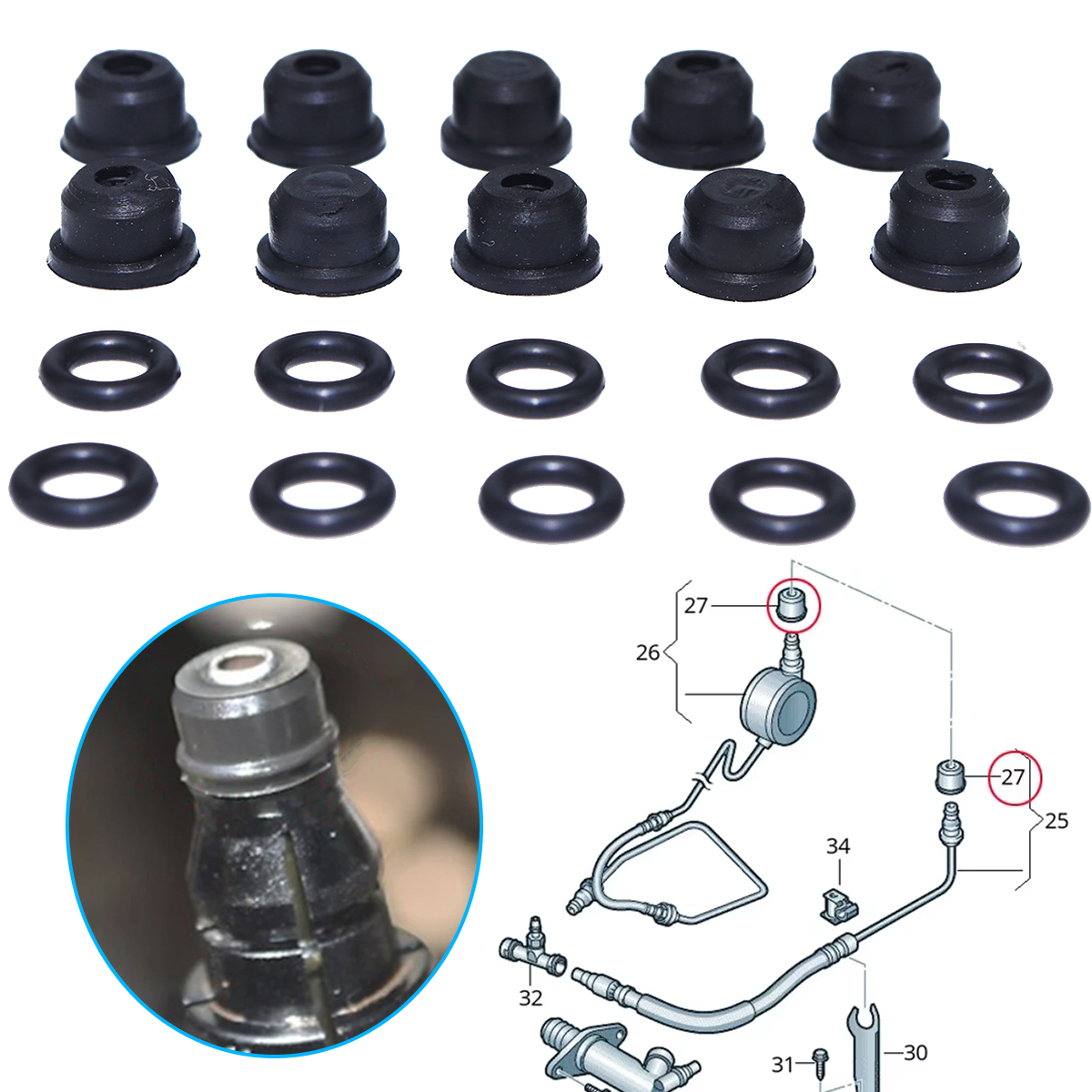 Plastic Pipe Clip - لشركة فيات أوليس بيجو 806 1994-