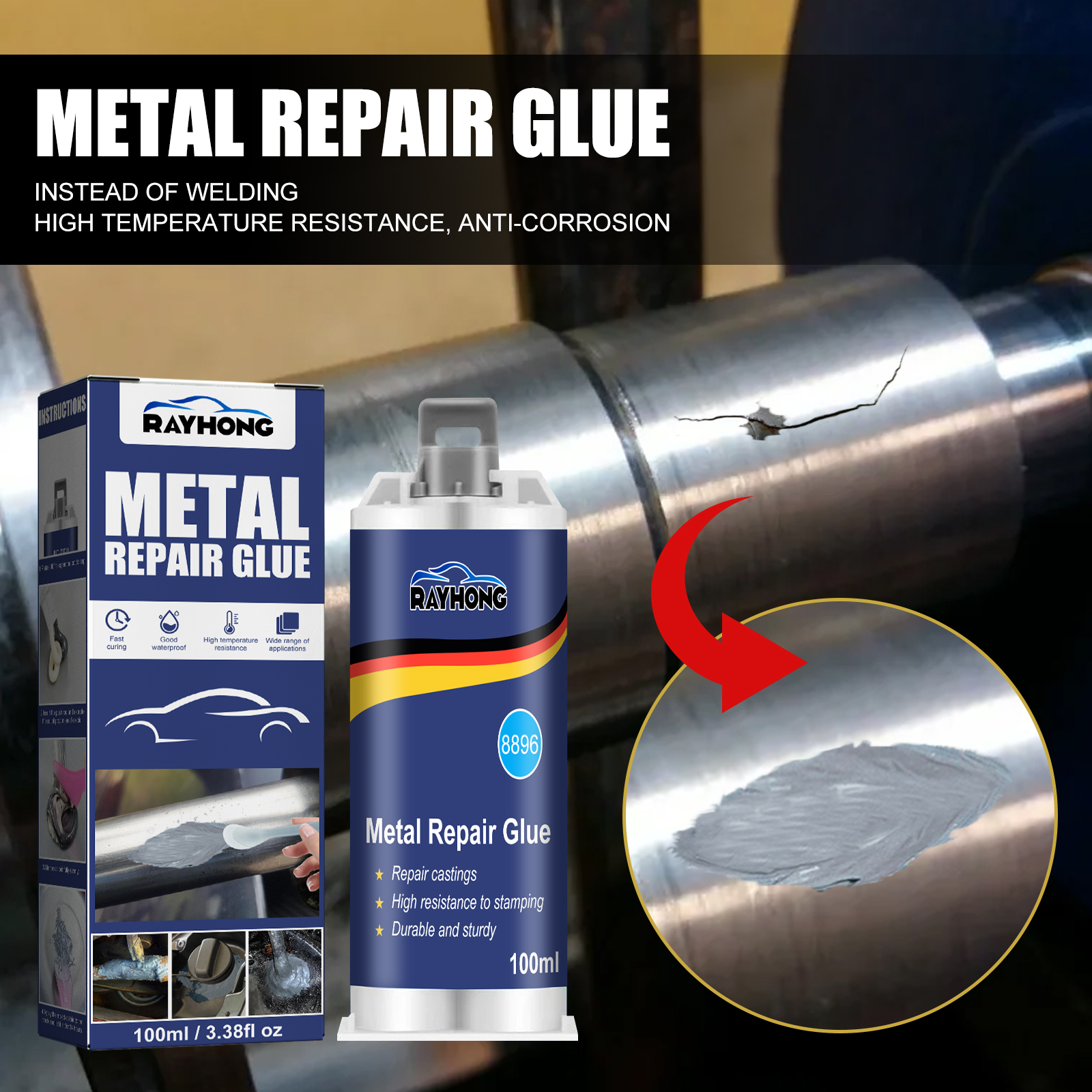 Solvent Weld Cement - 100 مللي معدن صناعي AB صب
