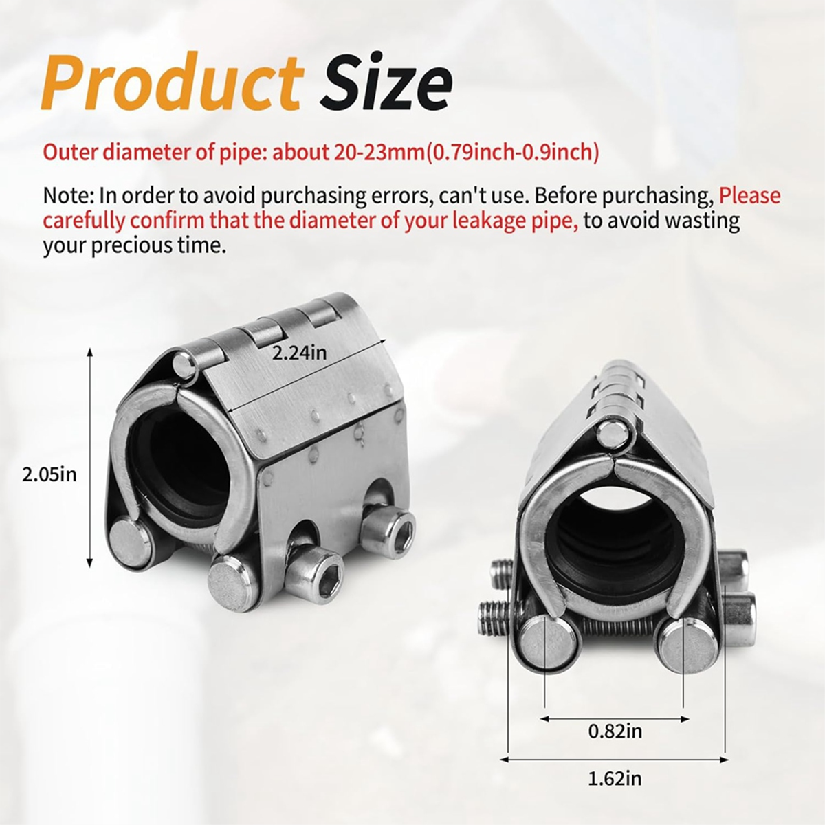 Plastic Pipe Clip - مجموعة مشابك إصلاح الأنابيب A002 -