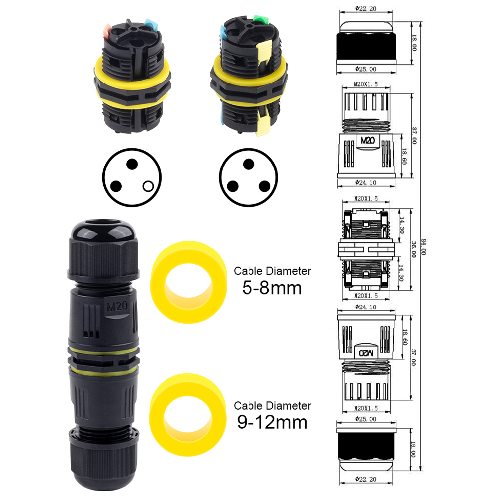 1 قطعة IP68 M20 موصلات أسلاك ا - مراجعة Push Fit Connector وسعره