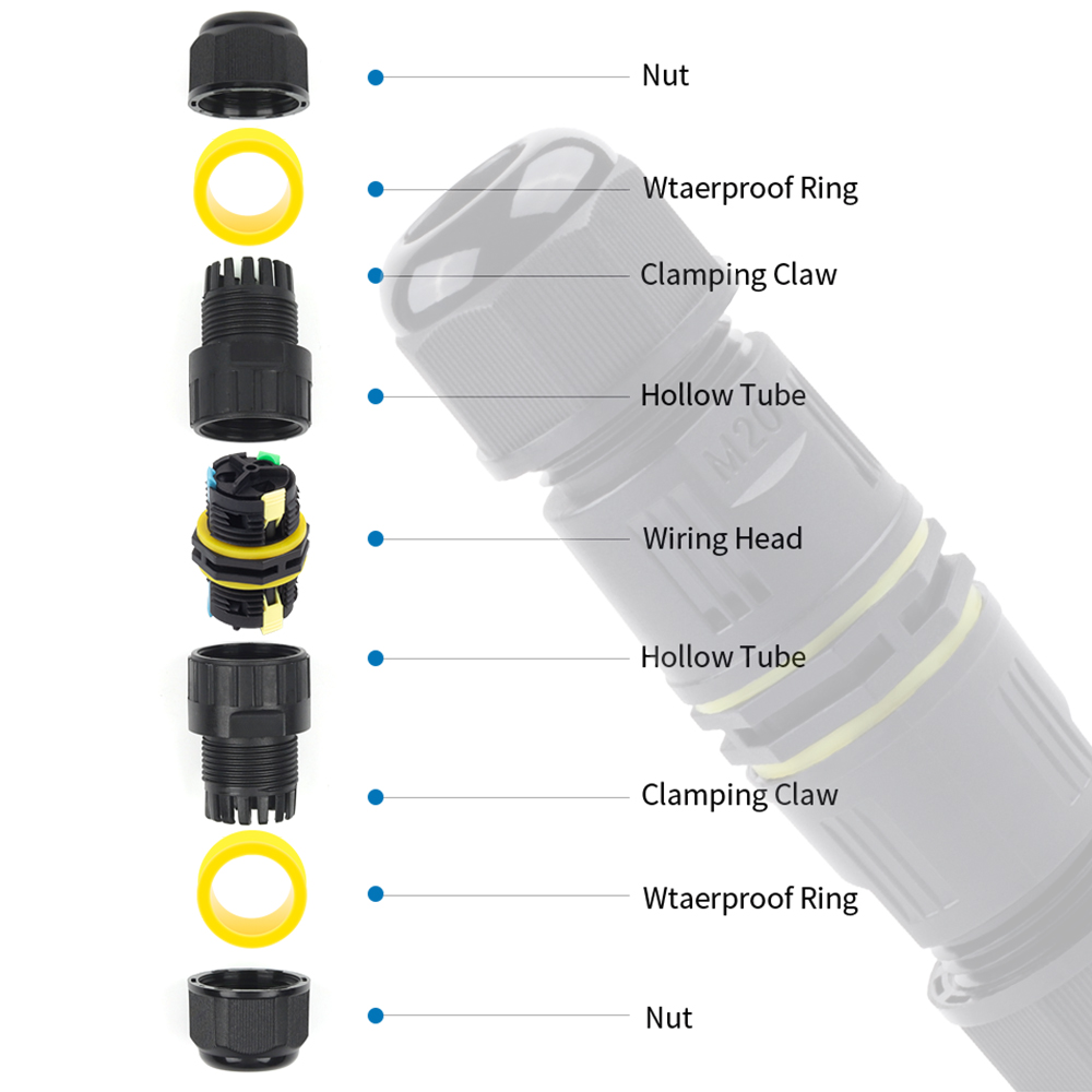 1 قطعة IP68 M20 موصلات أسلاك ا - مراجعة Push Fit Connector وسعره