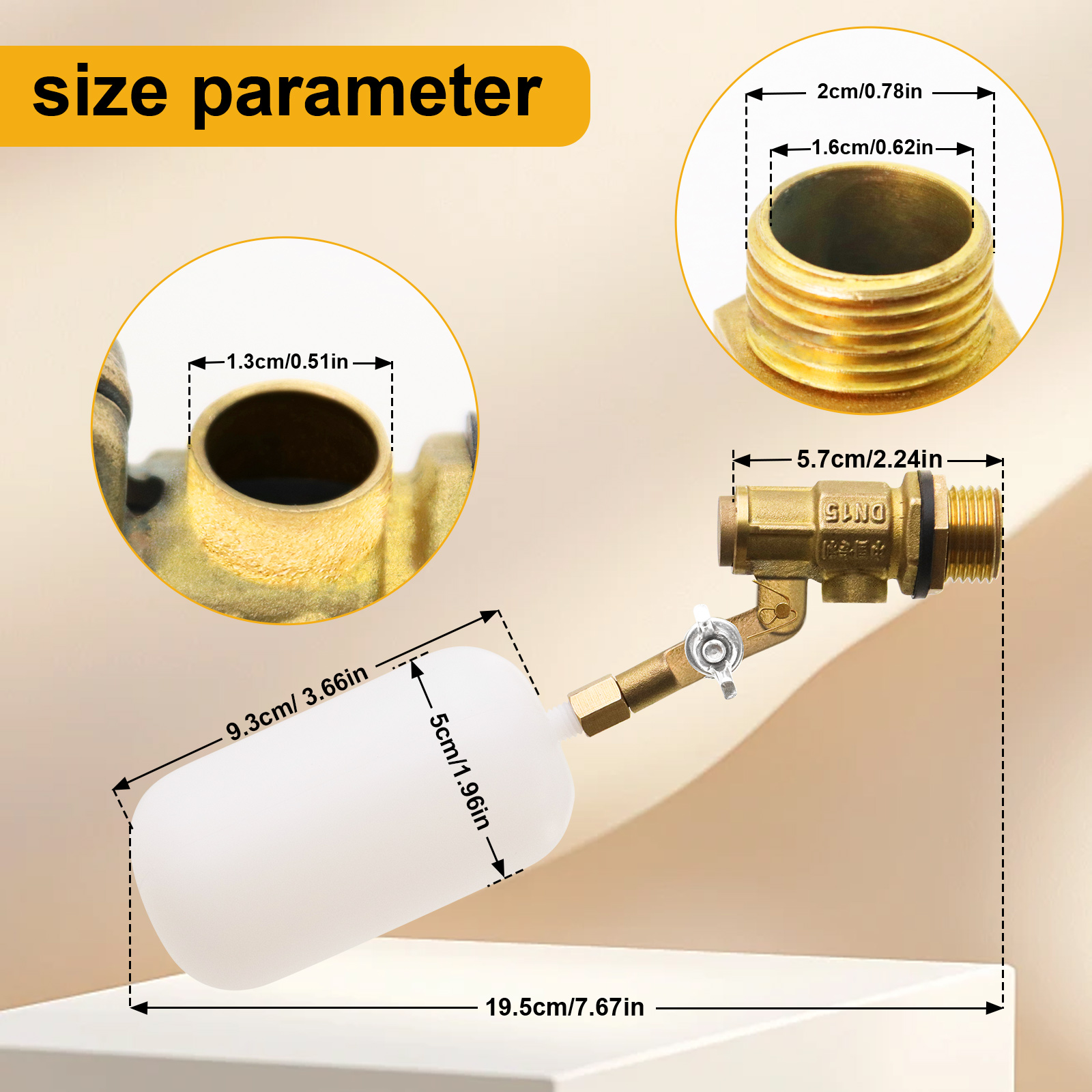 كرة تعويم نحاسية مقاس 1/2 بوصة - مراجعة Float Ball Valve وسعره