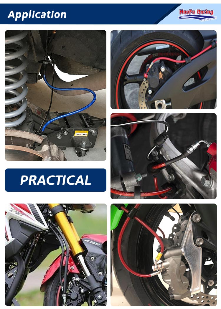 AN3 دراجة نارية PTFE خطوط الفر - مراجعة Flexible Hose Braided وسعره