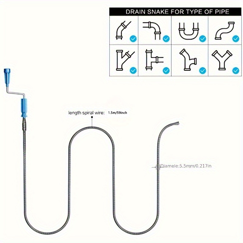 أداة تنظيف المجاري المرنة ذات  - مراجعة Drain Snake Flexible وسعره