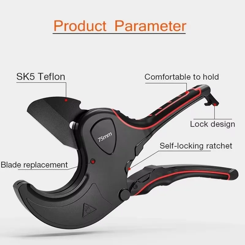 قاطع أنابيب 42 مم-75 مم بهيكل  - مراجعة Pipe Cutter Ratchet وسعره