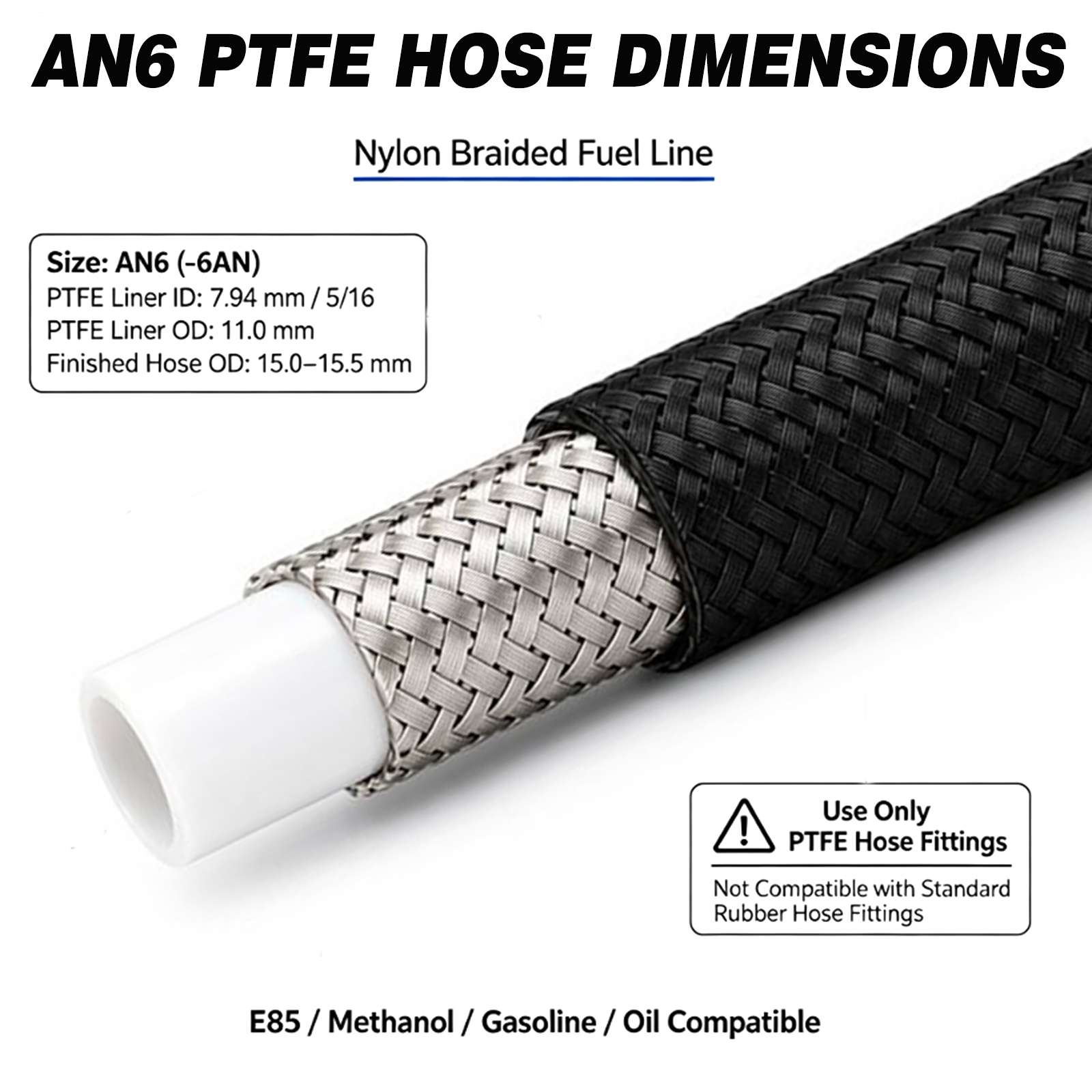 أنبوب وقود E85 عالمي AN3 AN4 A - مراجعة Ptfe Tape Thread وسعره
