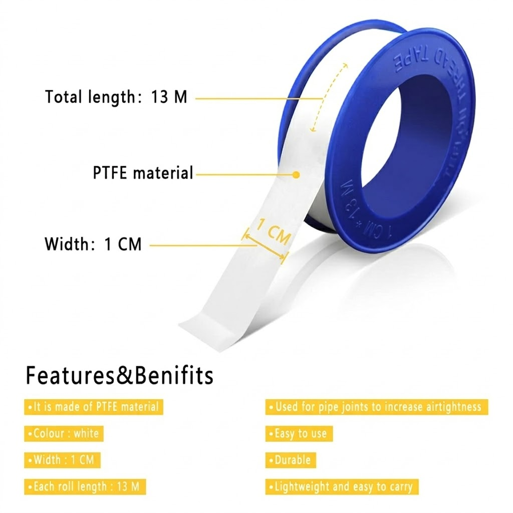 شريط عزل PTFE أبيض من YITAPE،  - مراجعة Ptfe Tape Thread وسعره