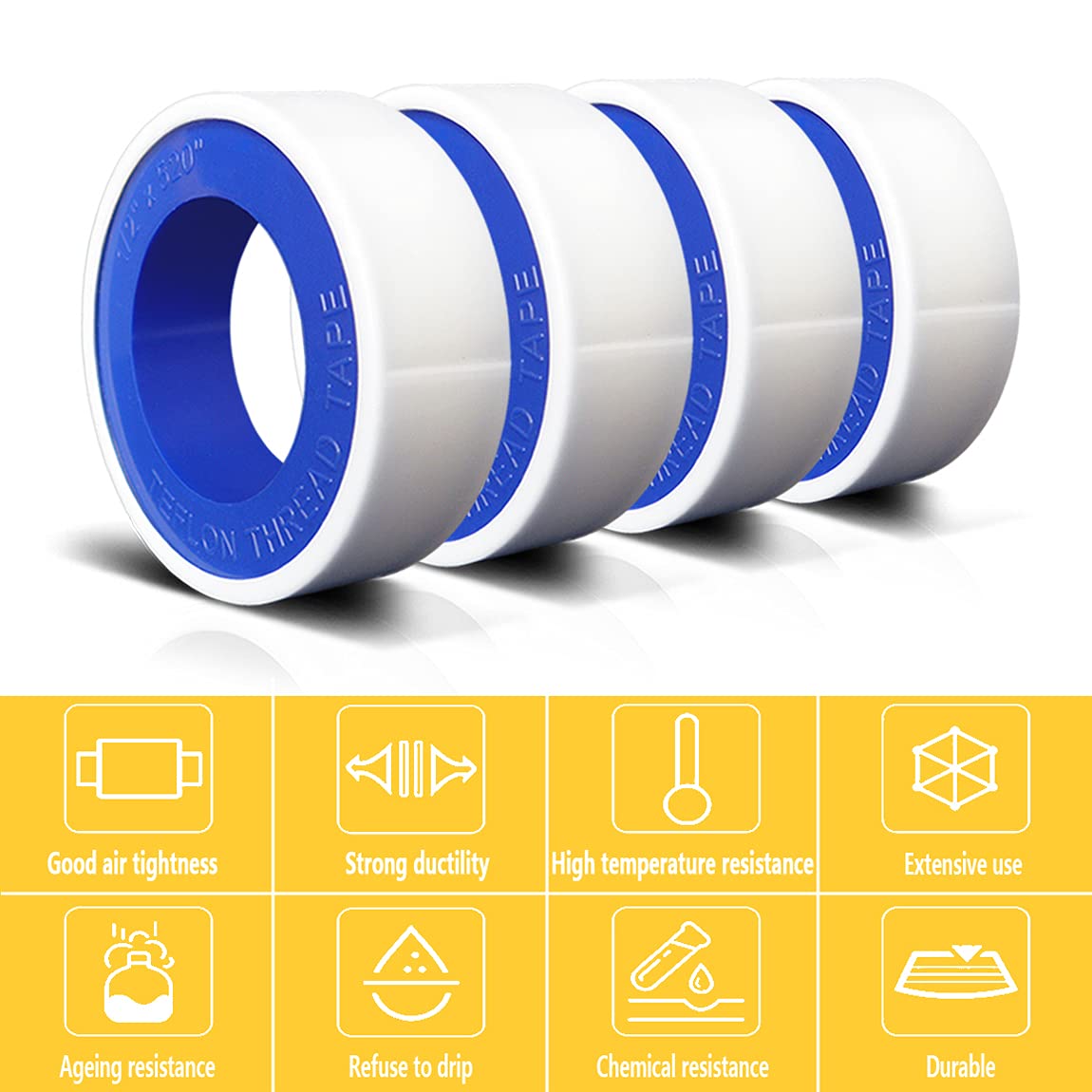 شريط عزل PTFE أبيض من YITAPE،  - مراجعة Ptfe Tape Thread وسعره