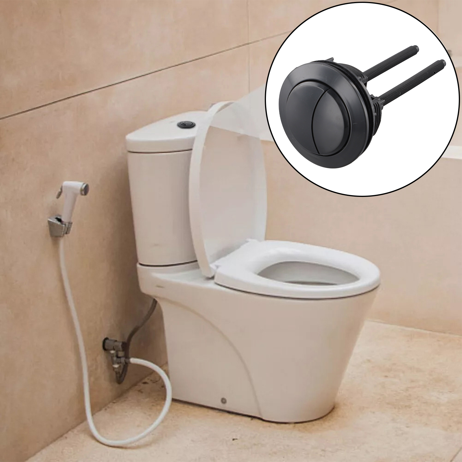 أسود المرحاض دافق زر 38 مللي م - مراجعة Toilet Fill Valve وسعره