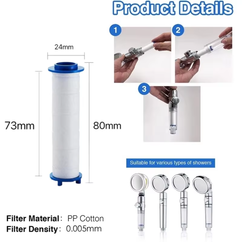 10 قطع من خراطيش فلتر القطن PP - مراجعة Shower Valve Cartridge وسعره