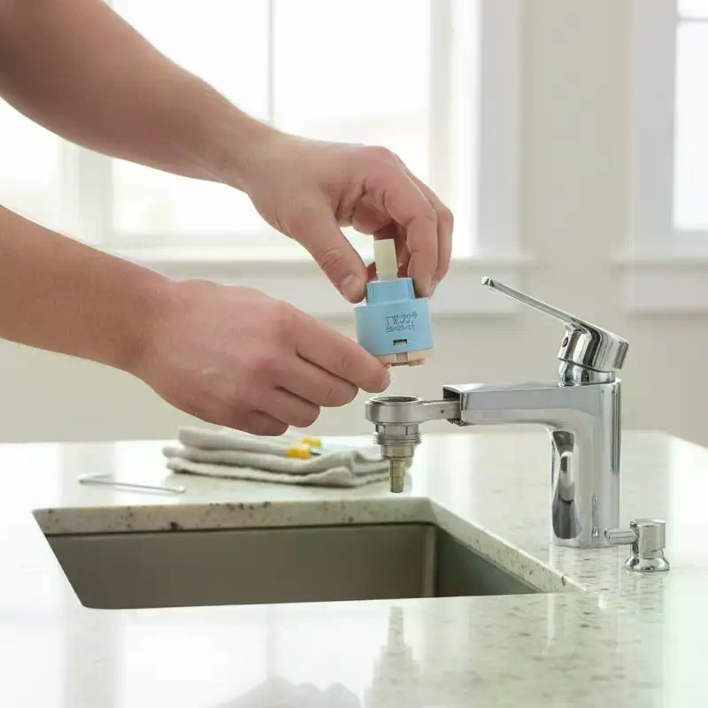 1 قطعة خراطيش بلاستيكية سيرامي - مراجعة Basin Mixer Cartridge وسعره