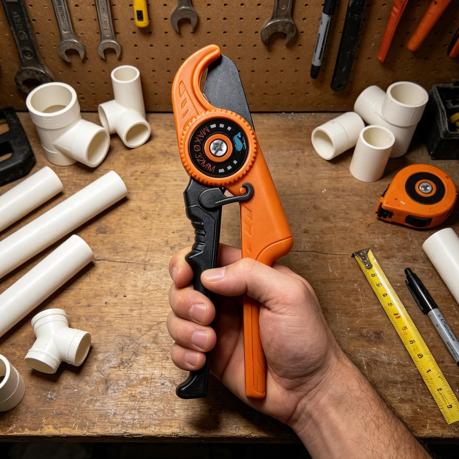مقص أنابيب PVC بآلية الشد، مقص - مراجعة Pipe Cutter Ratchet وسعره